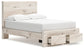 Full Panel Storage Bed with Mirrored Dresser and Chest