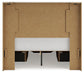 Full Panel Storage Bed with Mirrored Dresser and Chest