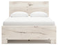 Queen Panel Bed with Mirrored Dresser, Chest and Nightstand