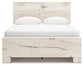 Queen Panel Bed with Mirrored Dresser, Chest and Nightstand