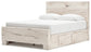 Queen Panel Bed with Mirrored Dresser, Chest and Nightstand