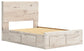 Full Panel Storage Bed with Mirrored Dresser, Chest and Nightstand