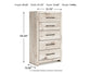 Queen Panel Bed with Mirrored Dresser and Chest