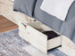 Queen Panel Bed with Mirrored Dresser and Chest