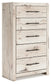 Queen Panel Headboard with Mirrored Dresser, Chest and Nightstand