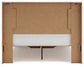 Queen Panel Headboard with Mirrored Dresser, Chest and Nightstand