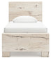Twin Panel Bed with Mirrored Dresser, Chest and Nightstand
