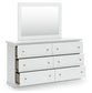 Bostwick Shoals Queen Panel Bed with Mirrored Dresser and Chest