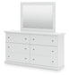 Bostwick Shoals Queen Panel Bed with Mirrored Dresser and Chest