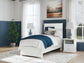 Bostwick Shoals Twin Panel Bed with Mirrored Dresser and Chest