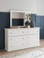 Bostwick Shoals Twin Panel Bed with Mirrored Dresser and Chest