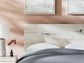 Full Panel Headboard with Mirrored Dresser and Nightstand