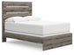 Graystorm Full Panel Bed with Mirrored Dresser, Chest and Nightstand