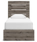 Graystorm Twin Panel Storage Bed with Mirrored Dresser