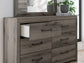 Graystorm Twin Panel Storage Bed with Mirrored Dresser