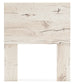 Twin Panel Headboard with Mirrored Dresser and Nightstand