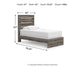 Graystorm Twin Panel Bed with Mirrored Dresser