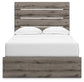 Graystorm Full Panel Bed with Storage with Mirrored Dresser