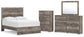 Ralinksi Full Panel Bed with Mirrored Dresser and Chest