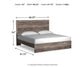 Ralinksi King Panel Bed with Mirrored Dresser and Chest