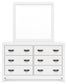Binterglen Queen Panel Bed with Mirrored Dresser, Chest and Nightstand
