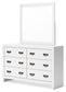 Binterglen King Panel Bed with Mirrored Dresser, Chest and Nightstand