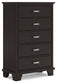 Covetown California King Panel Bed with Mirrored Dresser, Chest and Nightstand