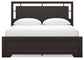Covetown California King Panel Bed with Mirrored Dresser, Chest and Nightstand
