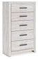 Cayboni King Panel Bed with Mirrored Dresser and Chest