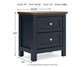 Landocken Full Panel Headboard with Mirrored Dresser, Chest and Nightstand