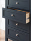 Landocken Full Panel Headboard with Mirrored Dresser, Chest and Nightstand