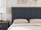 Landocken Full Panel Headboard with Mirrored Dresser, Chest and Nightstand