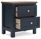 Landocken Twin Panel Headboard with Mirrored Dresser and Nightstand