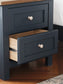 Landocken Twin Panel Headboard with Mirrored Dresser and Nightstand