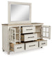 Shaybrock King Panel Bed with Mirrored Dresser and Chest