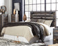 Drystan King Panel Headboard Bed with Mirrored Dresser and Chest