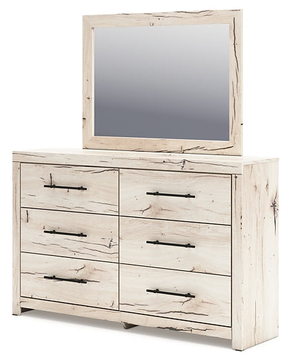 Lawroy Queen Panel Bed with Mirrored Dresser, Chest and Nightstand