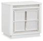 Chalanna King Upholstered Storage Bed with Mirrored Dresser and Nightstand