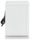 Chalanna King Upholstered Storage Bed with Mirrored Dresser and Nightstand