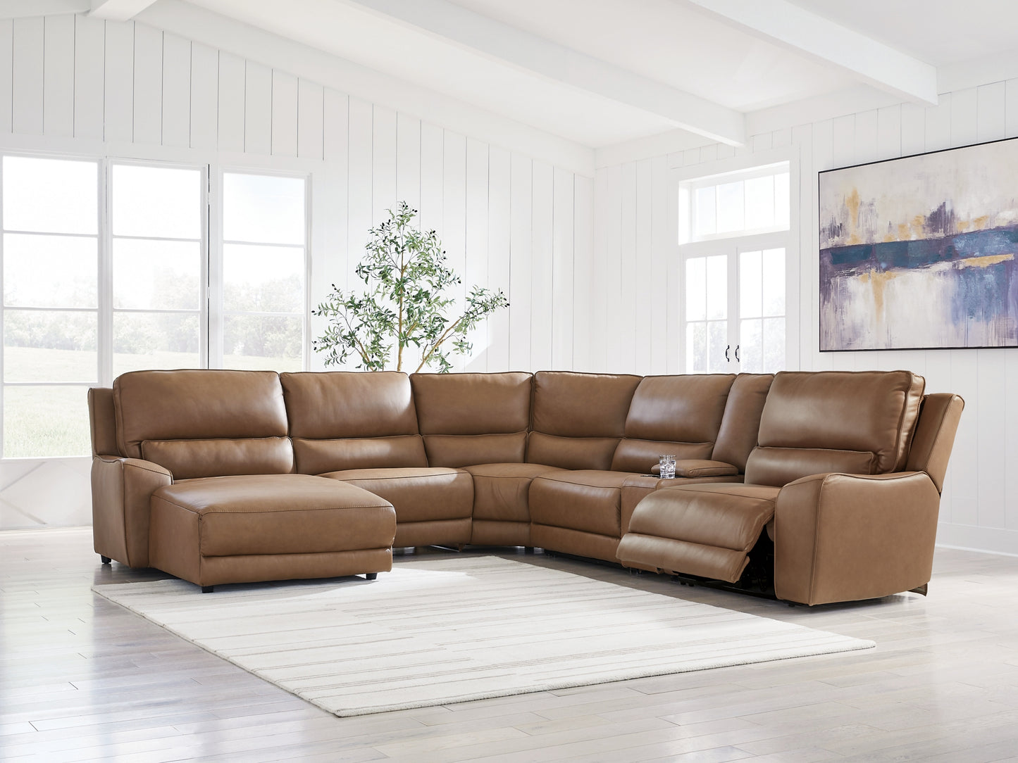 DeepWakes 6-Piece Power Reclining Sectional with Chaise