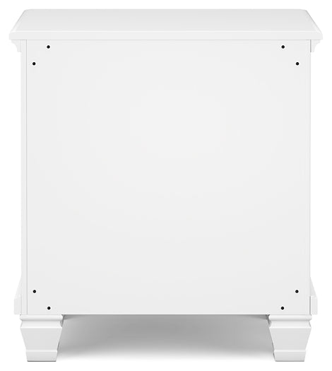 Fortman Queen Panel Storage Bed with Mirrored Dresser and Nightstand