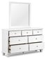 Fortman King Panel Storage Bed with Mirrored Dresser
