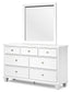 Fortman King Panel Storage Bed with Mirrored Dresser