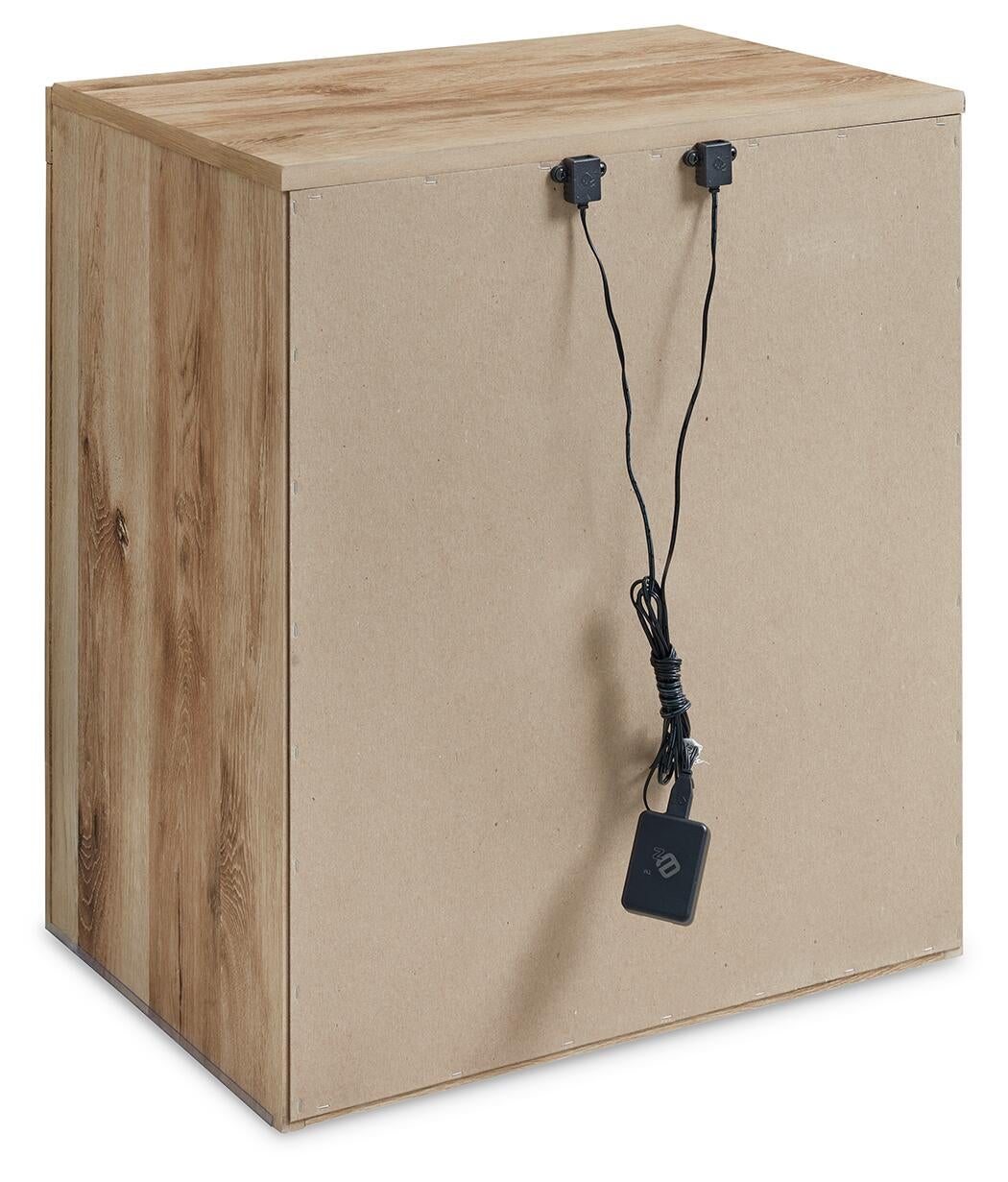 Hyanna King Panel Storage Bed with 2 Under Bed Storage Drawers, Dresser, Mirror and Nightstand