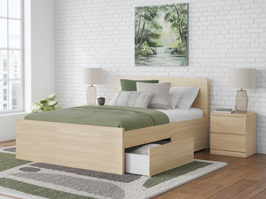 Ashley Express - Onita Full Panel Platform Bed with 2 Side Storage