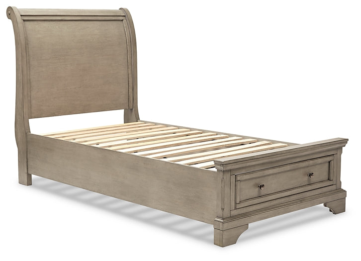 Ashley Express - Lettner Queen Sleigh Bed with 2 Storage Drawers